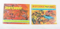 (2) Vintage 1970 and 1972 Editions Matchbox Collectors Catalogs USA.