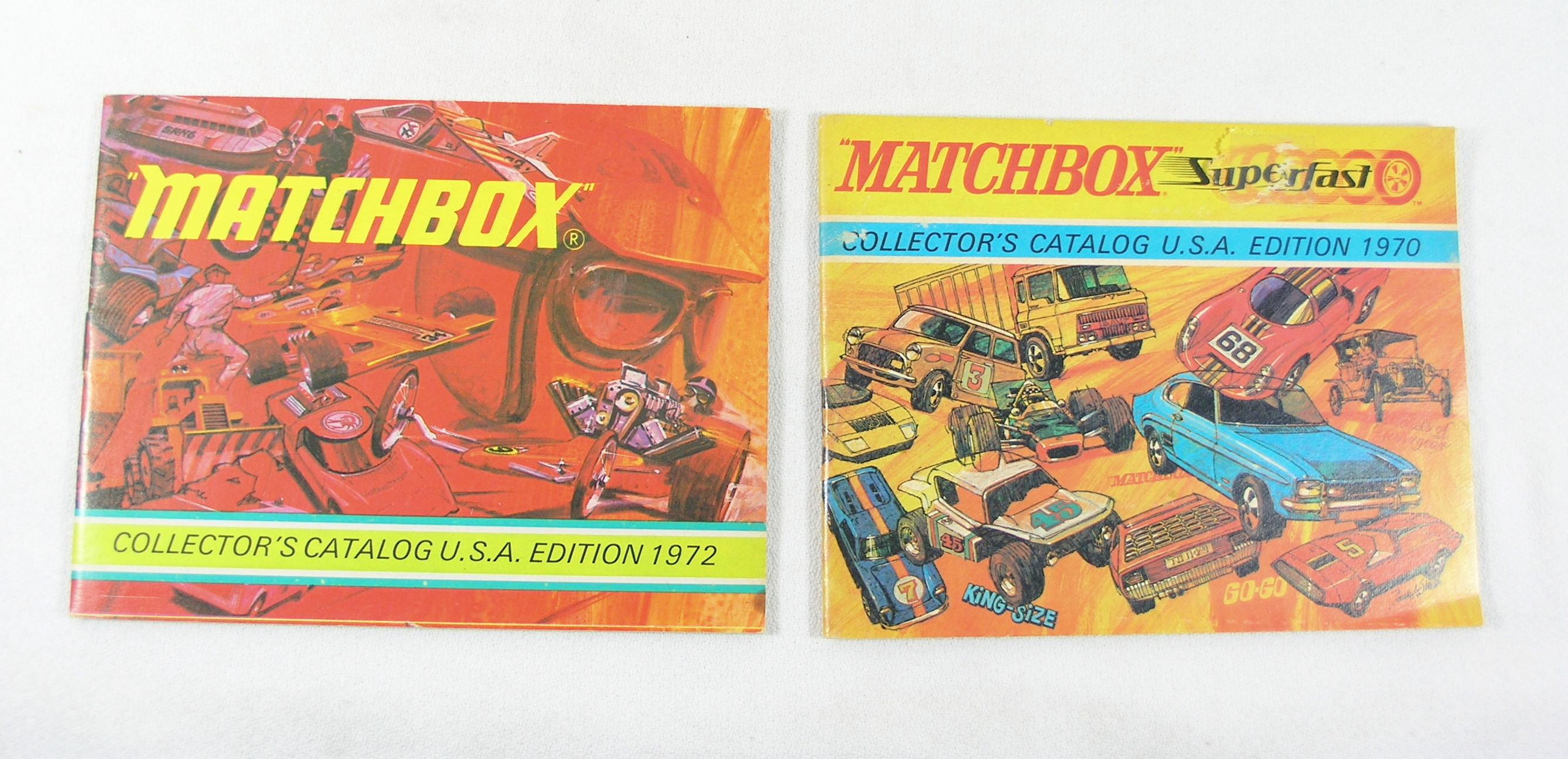 (2) Vintage 1970 and 1972 Editions Matchbox Collectors Catalogs USA.