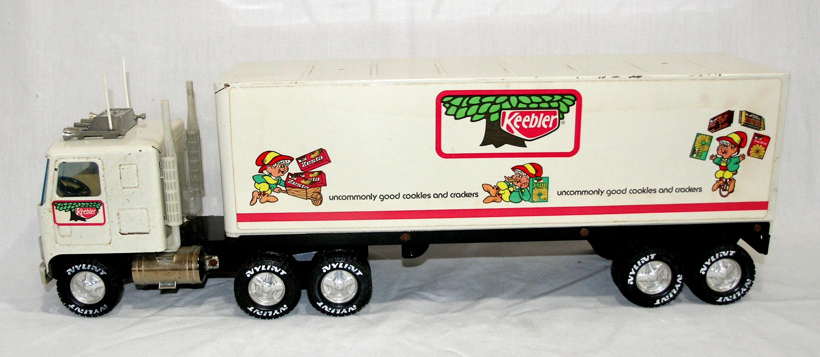 1980s Nylint Toy Semi Tractor & Trailer. Keebler. Very Good Played With Con