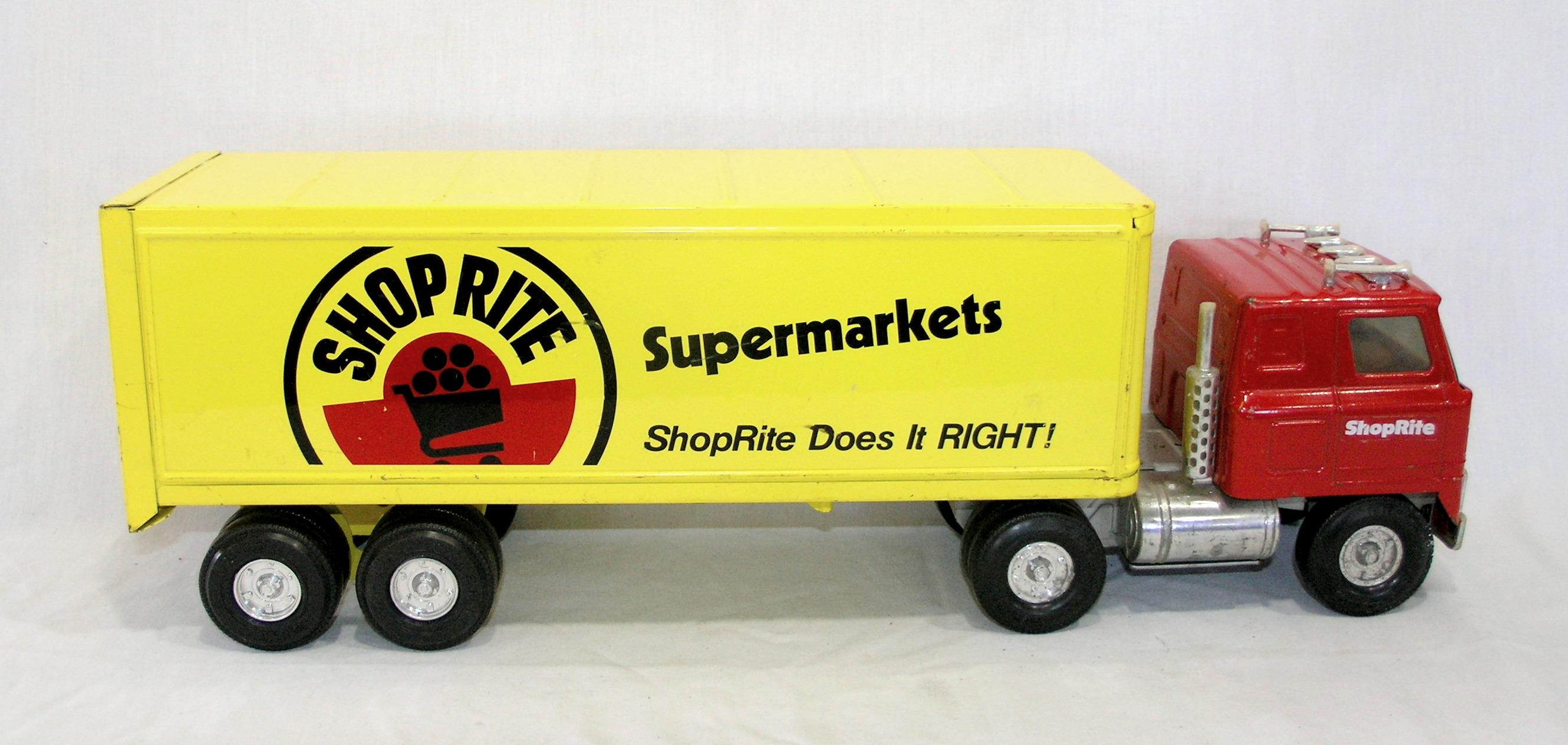 1980s Ertl Toy Semi Tractor & Trailer. ShopRite Supermarkets. Very Good Pla