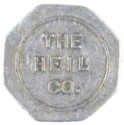 64.  Wisconsin Aluminum Trade Token:  The Heil Co. (Milwaukee) –Good for 5c