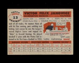 1956 Topps Football Card #13 Vic Janowicz Washington Redskins. EX Condition
