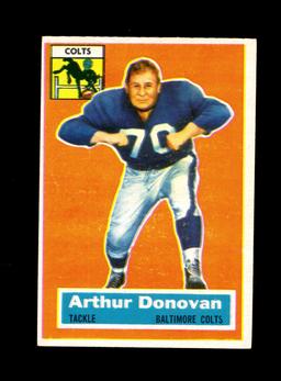 1956 Topps Football Card #36 Hall of Famer Arthur Donovan Baltimore Colts+.