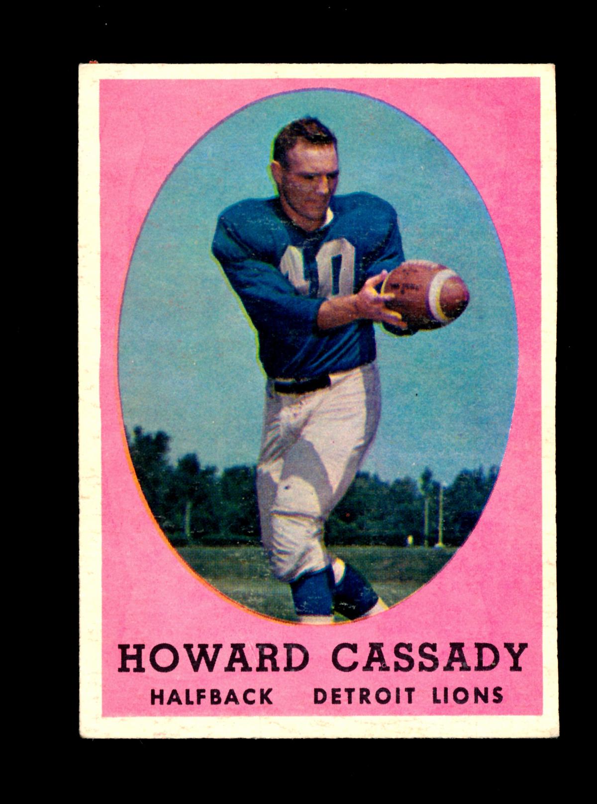 1958 Topps Football Card #7 Howard Cassady Detroit Lions. EX Condition
