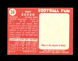 1958 Topps Football Card #36 Vic Zucco Chicago Bears. EX Condition