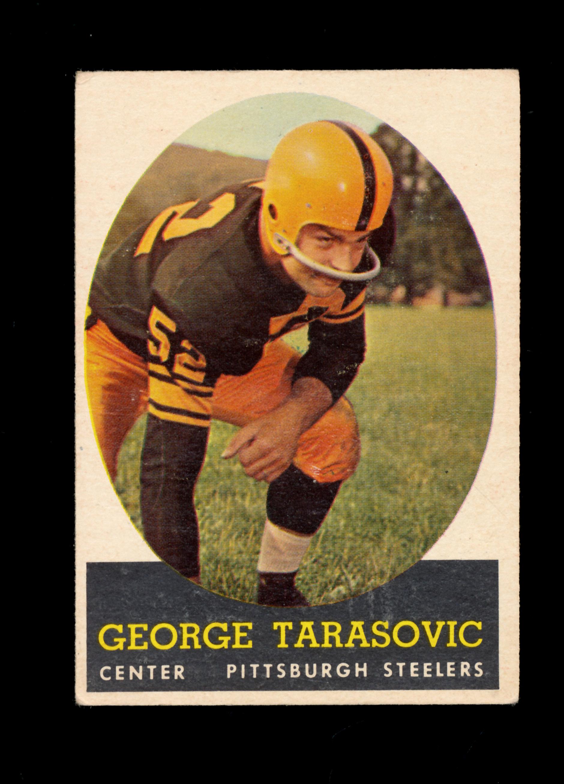 1958 Topps Football Card #37 George Tarasovic Pittsburgh Steelers. EX Condi