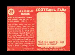 1958 Topps Football Card #85 Los Angeles Rams . EX-MT Condition