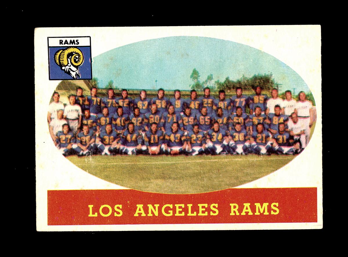 1958 Topps Football Card #85 Los Angeles Rams . EX-MT Condition