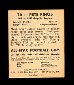 1948 Leaf ROOKIE Football Card #16 Rookie Hall of Famer Pete Pihoes Philade