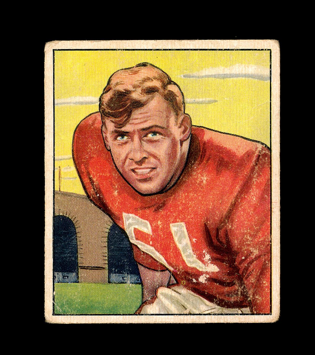 1950 Bowman Football Card #34 Gail Bruce San Francisco 49ers.