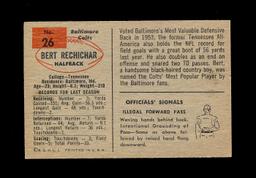 1954 Bowman Football Card #26 Bert Rechichar Baltimore Colts.