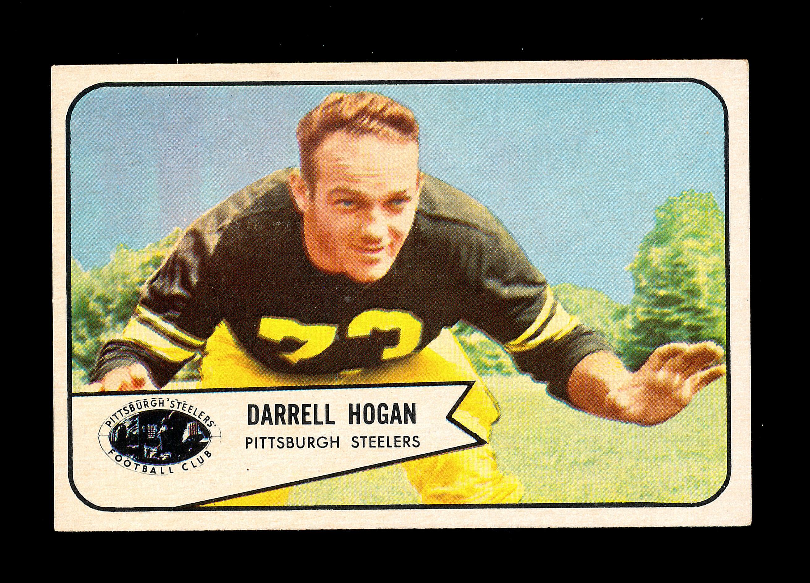 1954 Bowman Football Card #37 Darrell Hogan Pittsburgh Steelers.