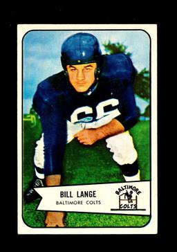 1954 Bowman Football Card #62 Bill Lange Baltimore Colts.