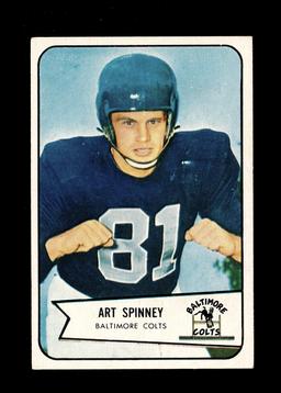 1954 Bowman Football Card #126 Art Spinney Baltimore Colts.