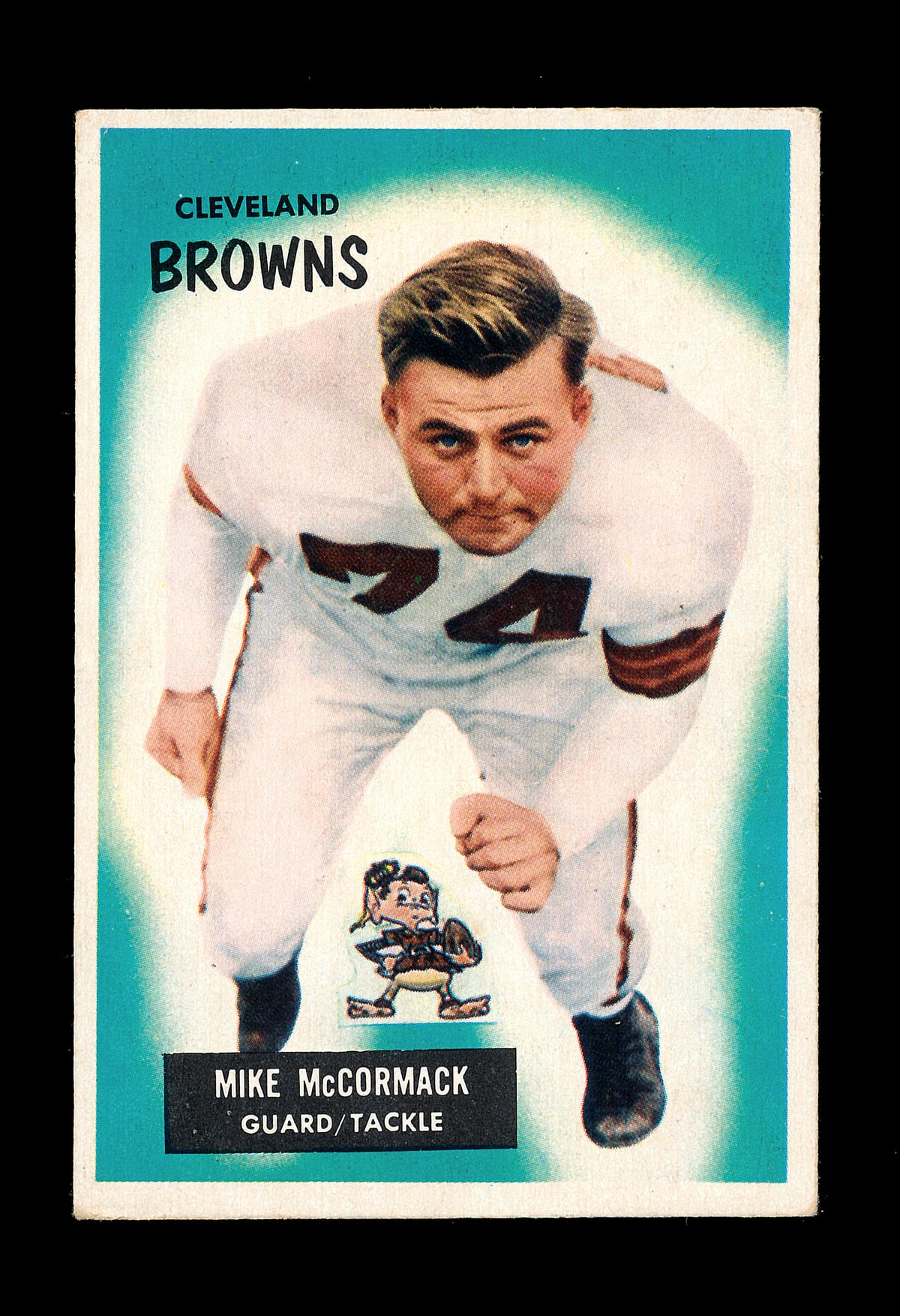 1955 Bowman ROOKIE Football Card #2 Rookie Hall of Famer Mike Mc Cormack Cl