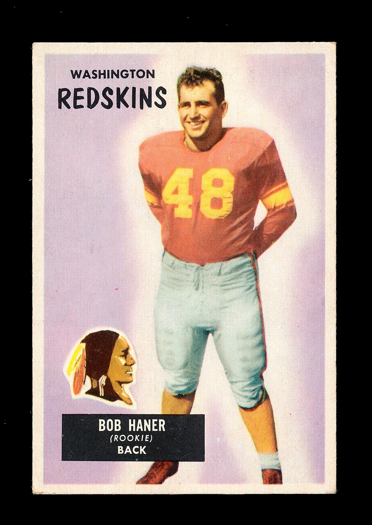 1955 Bowman Football Card #34 Robert Haner Washington Redskins.