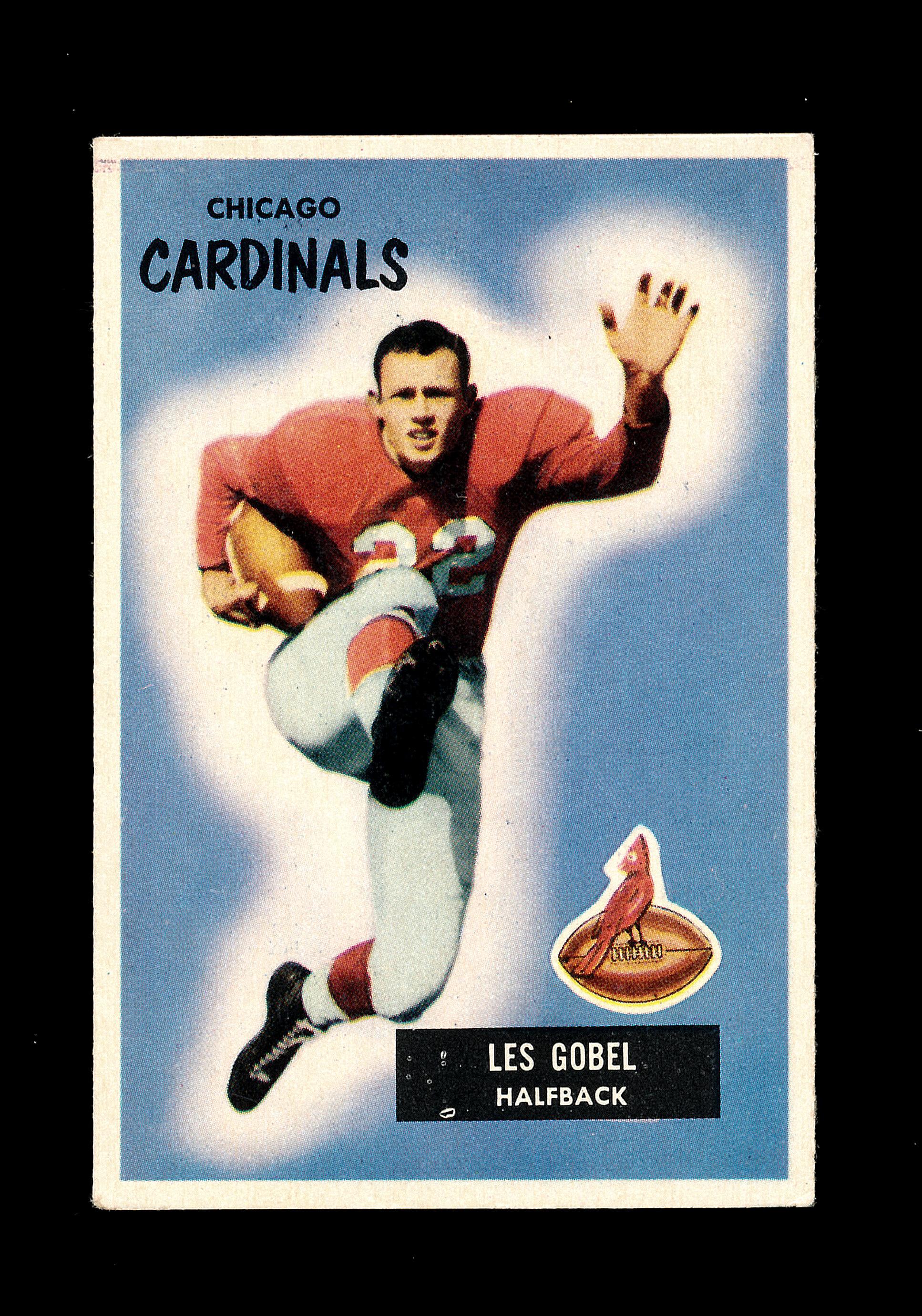 1955 Bowman Football Card #50 Les Gobel Chicago Cardinals.