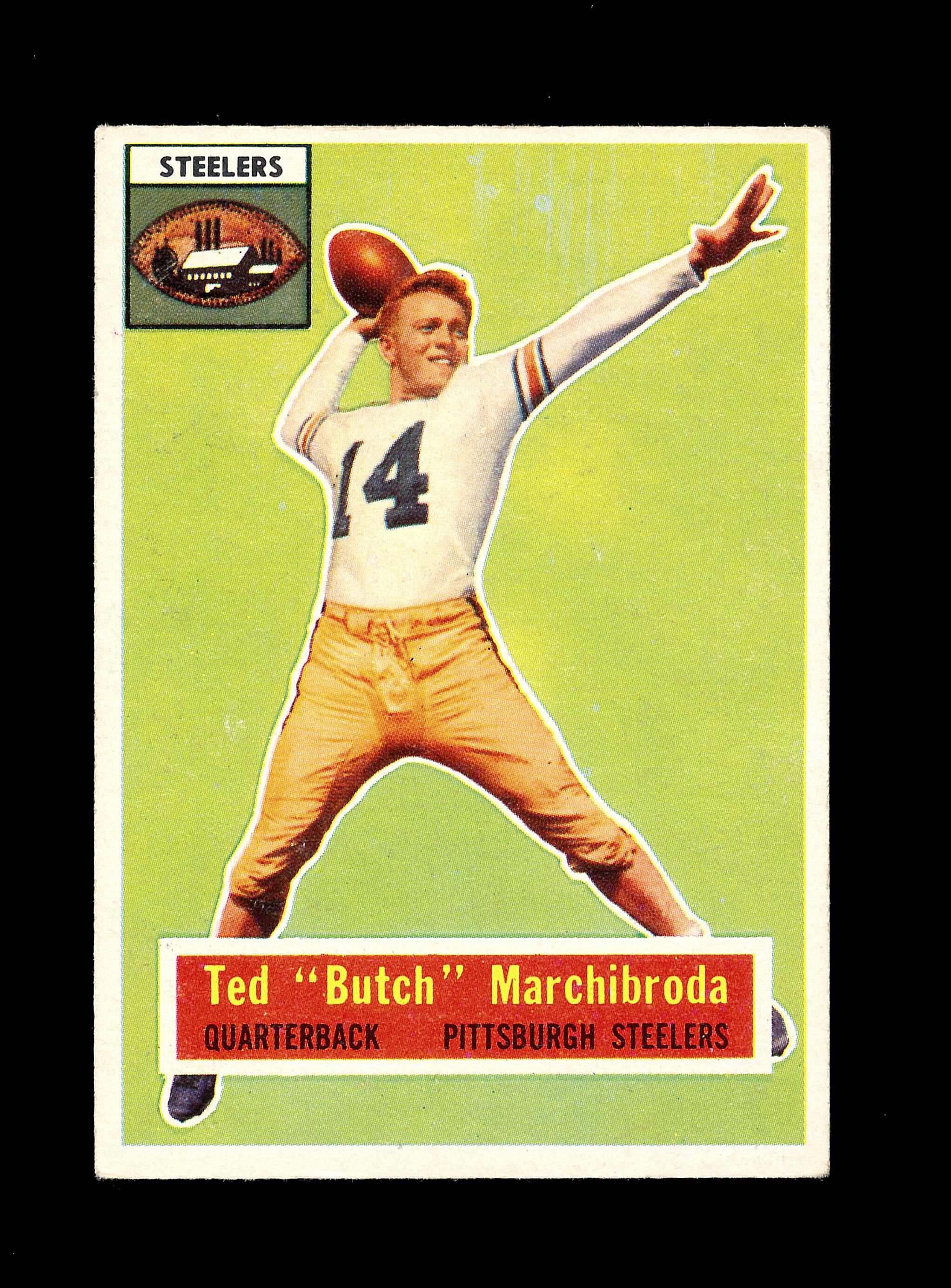 1956 Topps Football Card #51 Ted "Butch" Marchibroda Pittsburgh Steelers.