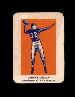 1952 Wheaties Cereal Hand Cut Sports Card Johnny Lujack Chicago Bears.