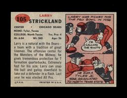 1957 Topps Football Card #105 Larry Strickland Chicago Bears.