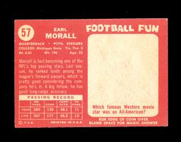 1958 Topps Football Cards #57 Earl Morall Pittsburgh Steelers.