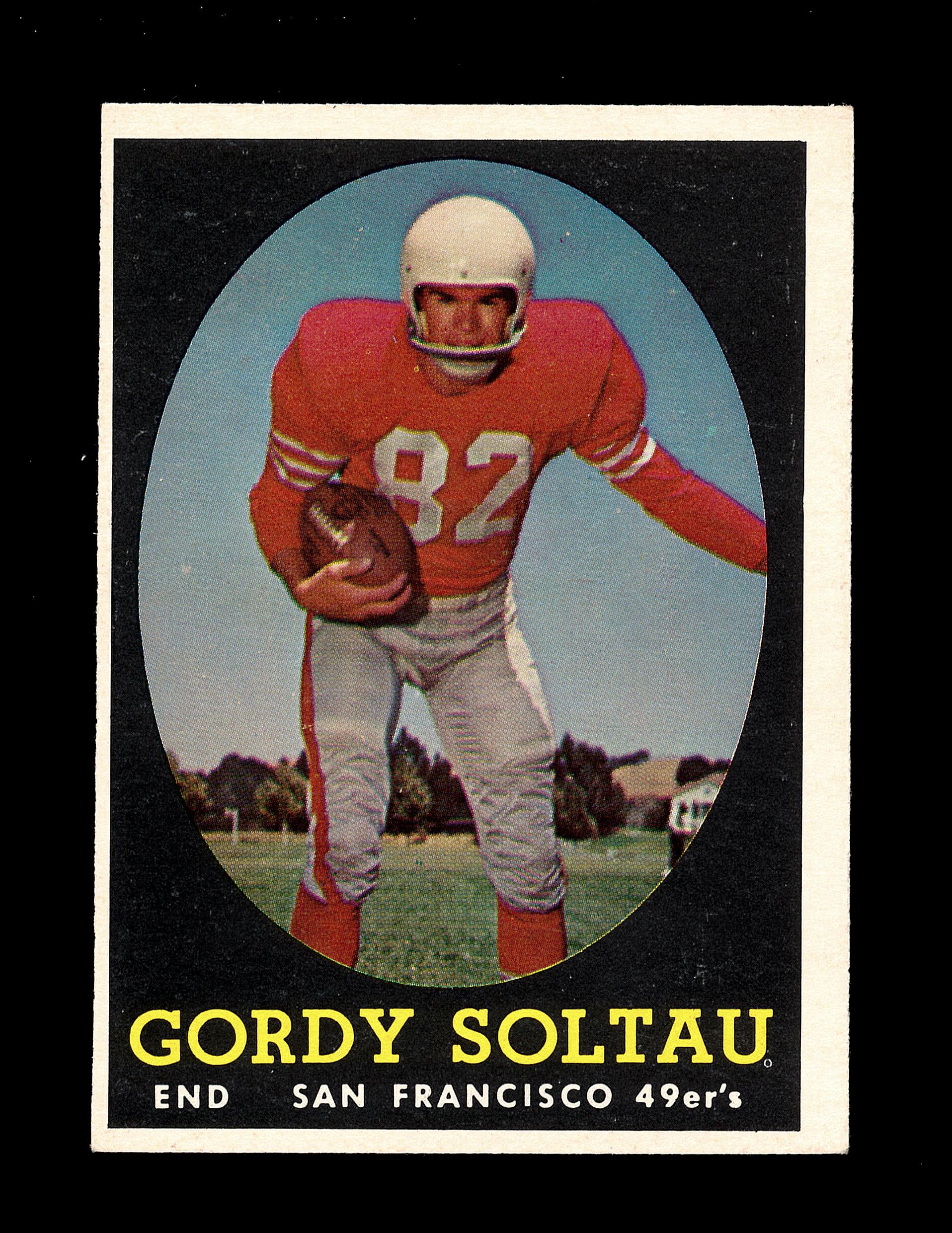 1958 Topps Football Cards #130 Gordi Soltau San Francisco 49ers.