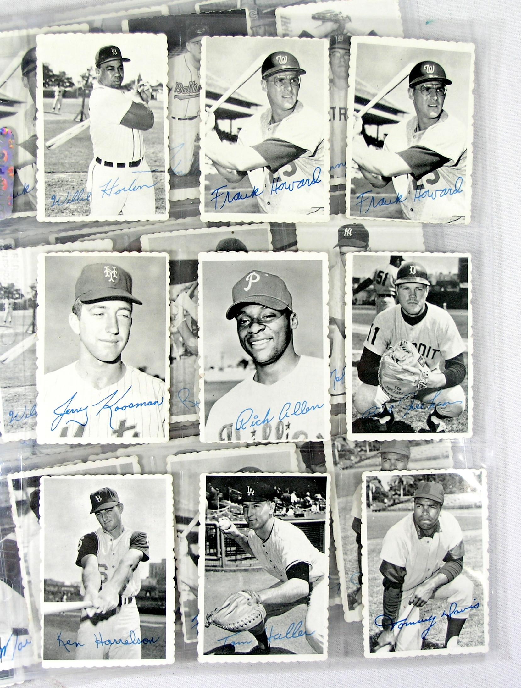 (63) 1969 Deckle Edge Baseball Cards. Some Low Grade, Some Creases, Some Du