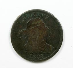 3.    1803  U.S. Draped Bust Half Cent