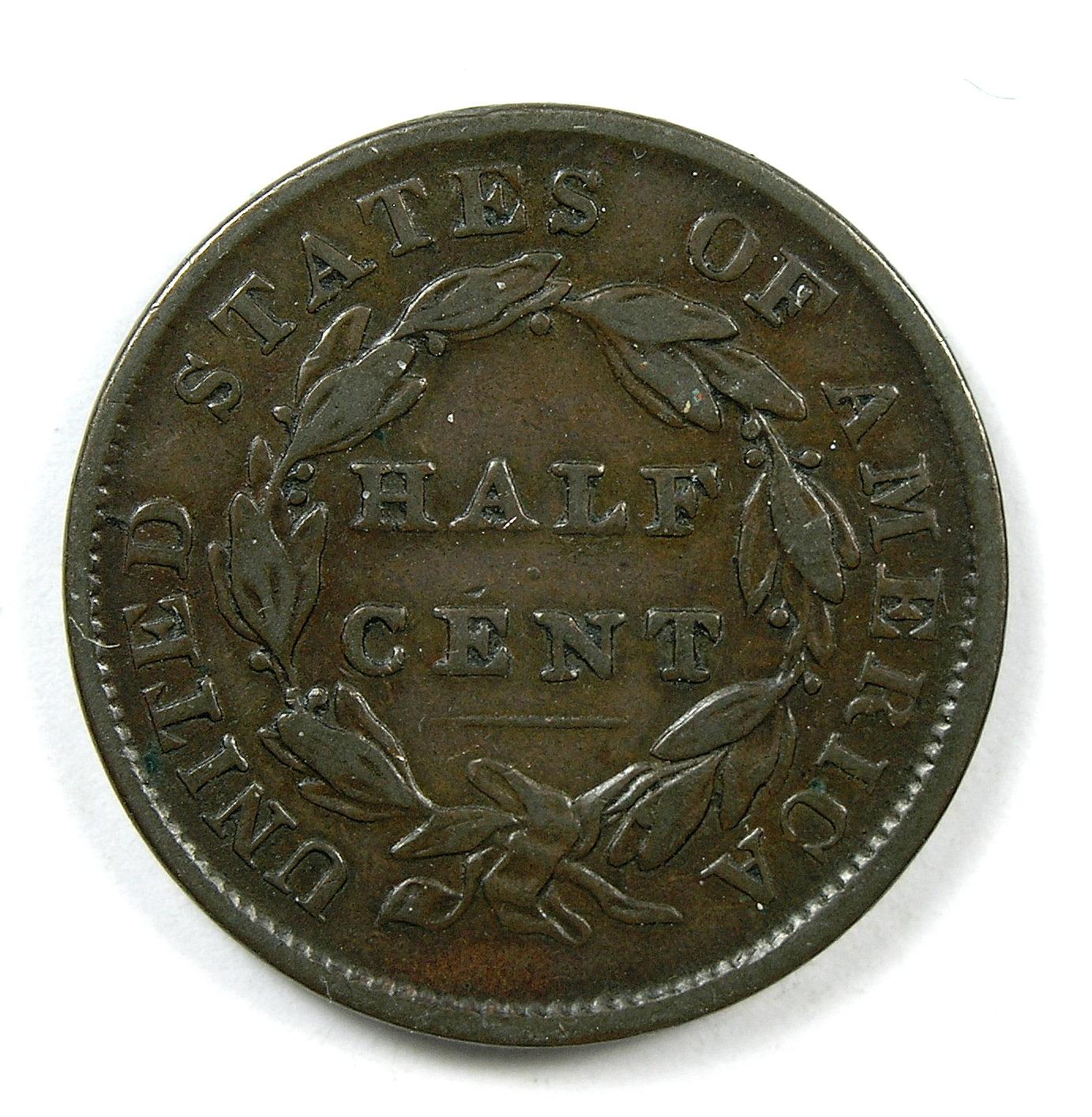 8.    1835  U.S. Classic Head Half Cent