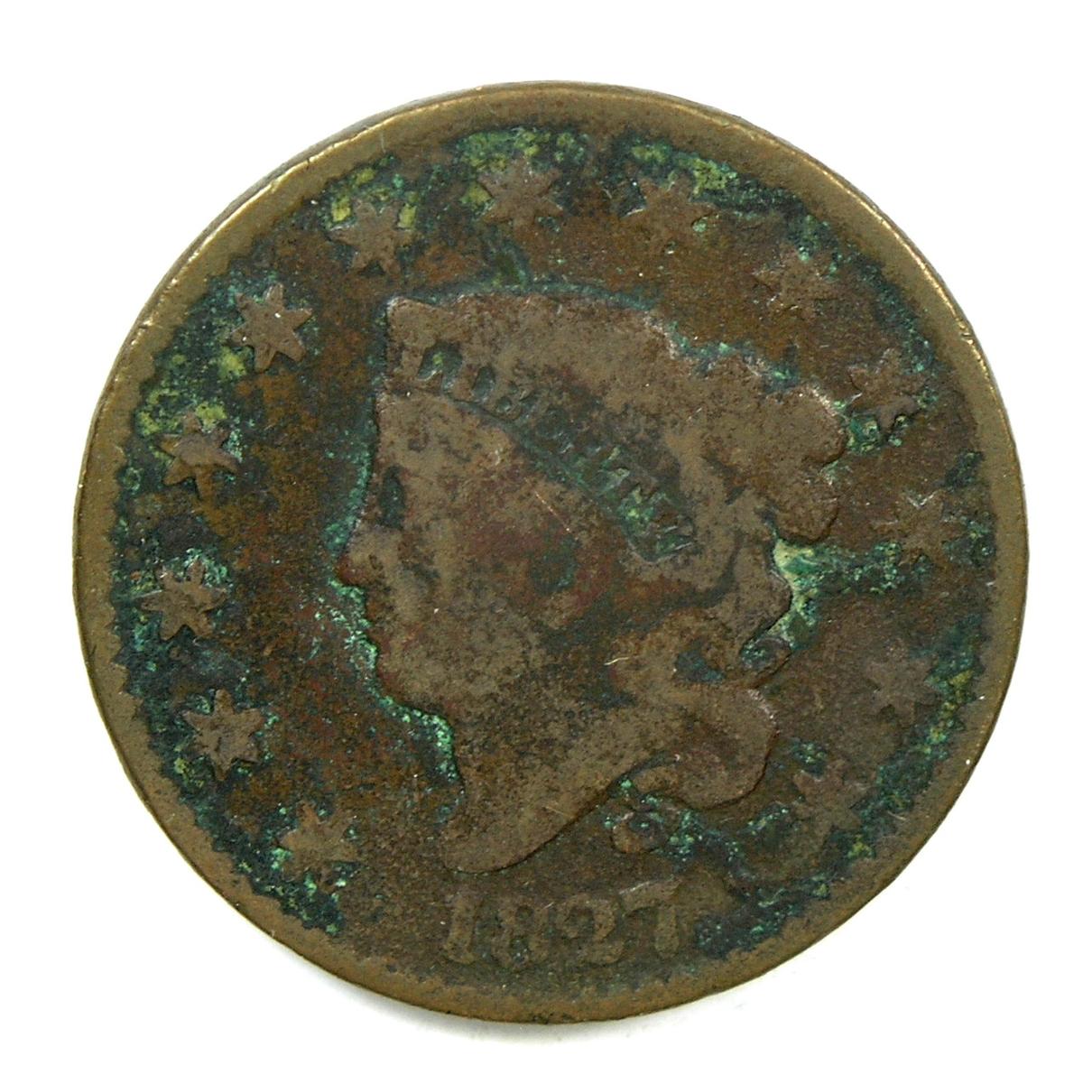 18.  1827  U.S. Liberty Head Large Cent