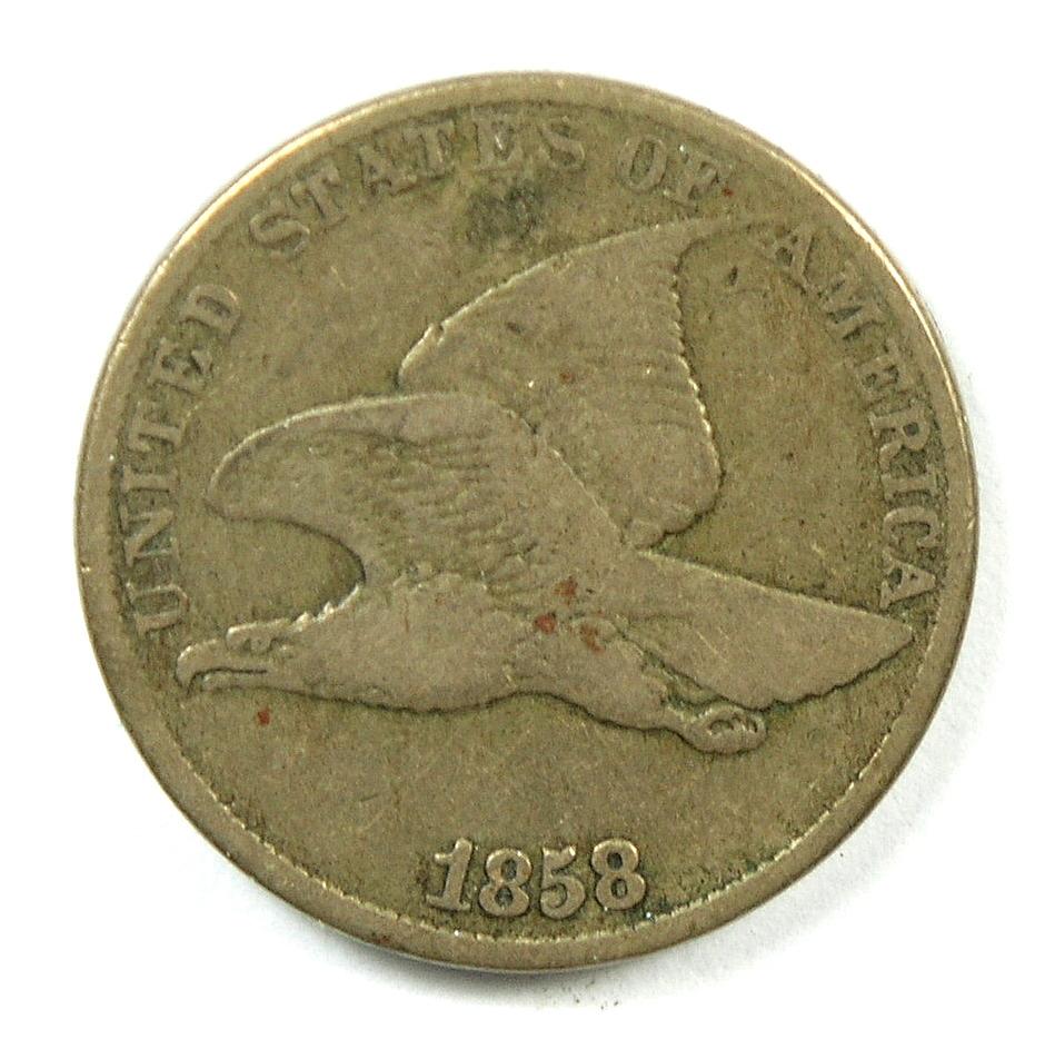 21.  1858  U.S. Flying Eagle Cent  Large Letters