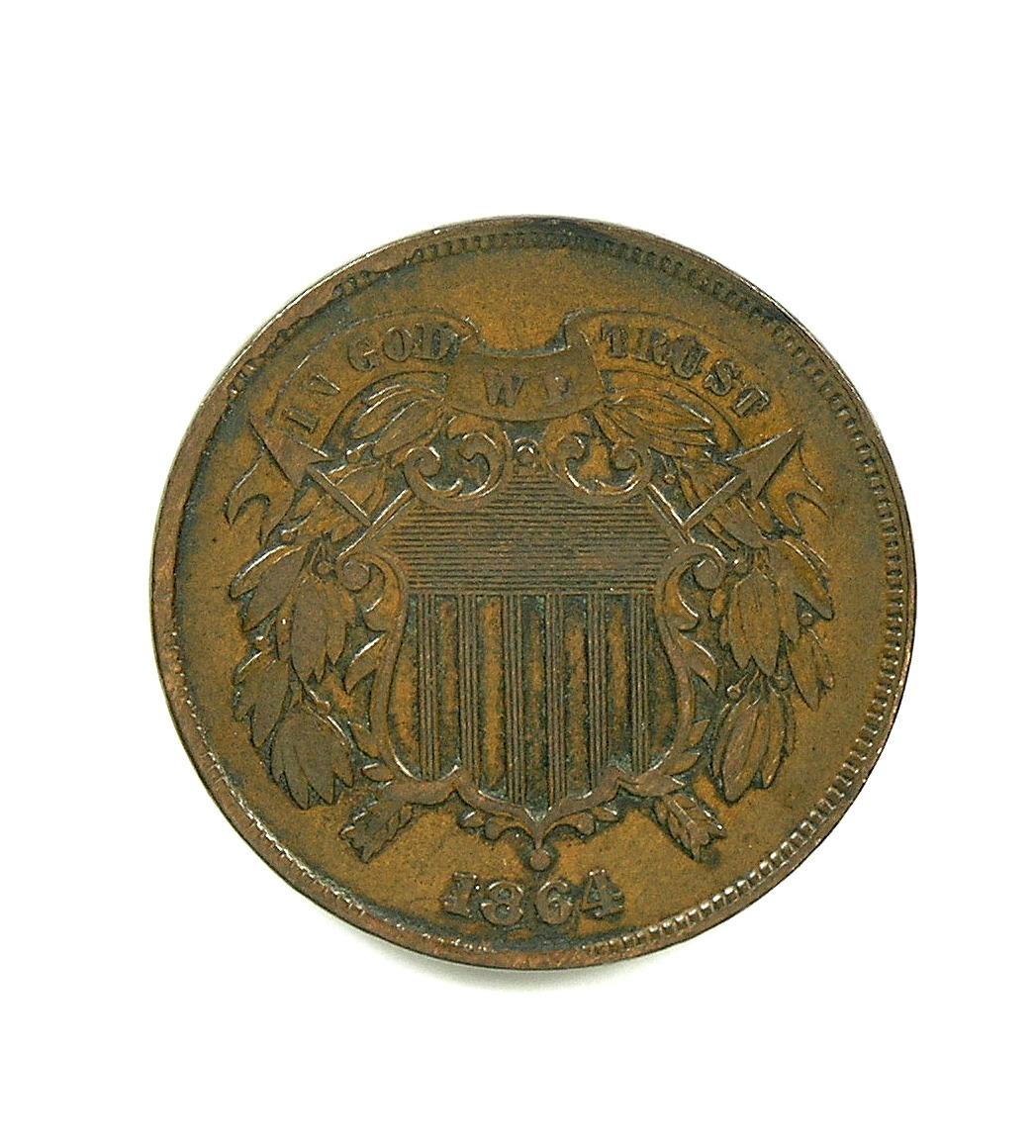 23.  1864  U.S. 2 Cent