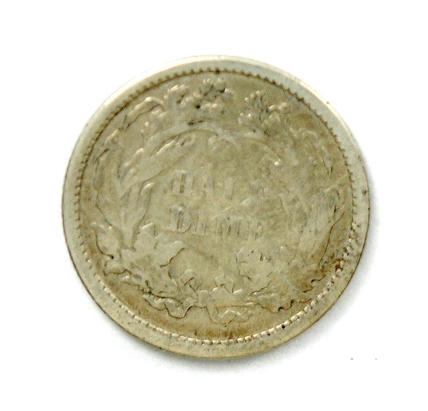 38.  1860   Seated Half Dime