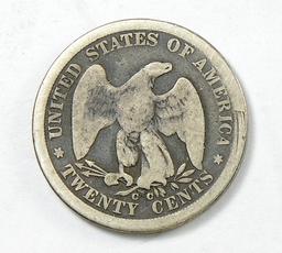 57.  1875-CC Twenty Cent