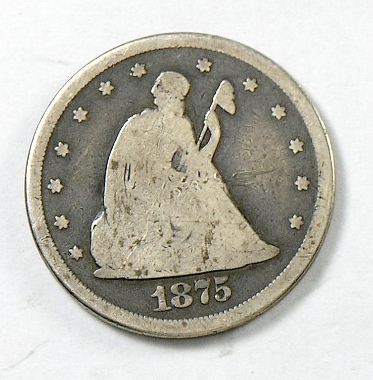 57.  1875-CC Twenty Cent