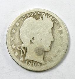 63.  1895-S Barber Quarter Dollar