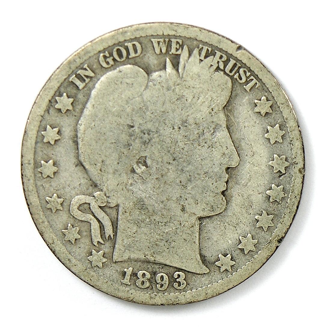 91.  1893   Barber Half Dollar