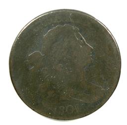 12a.1801  U.S. Draped Bust Large Cent 1/100 over 1/000