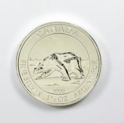 205.    2013  Canada 8 Dollars 1 ½ Oz. Silver