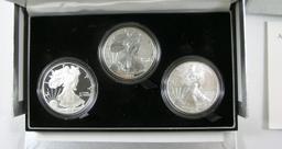 310.    2006  American Eagle 20th Anniversary Silver 3 Pc. Coin Set Boxed w