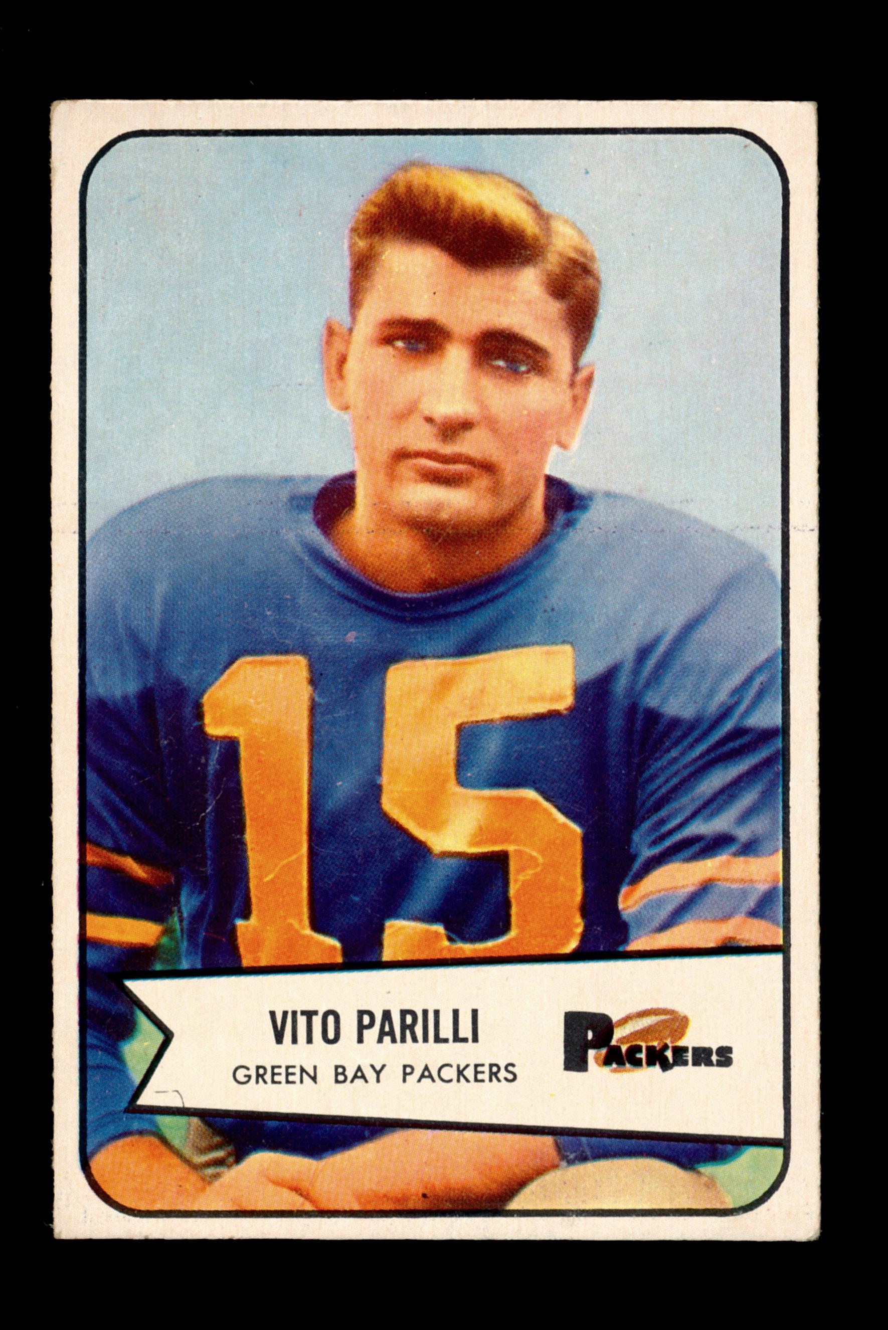 1954 Bowman Football Card #10 Vito "Babe" Parilli Green Bay Packers