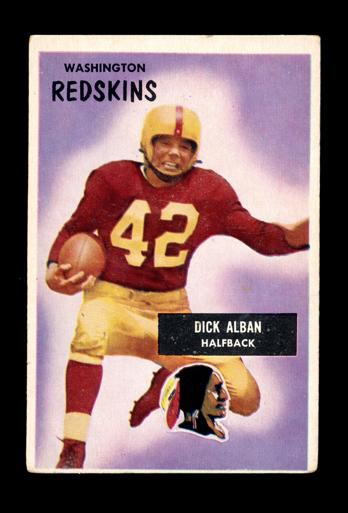 1955 Bowman Football Card #12 Dick Alban Washington Redskins