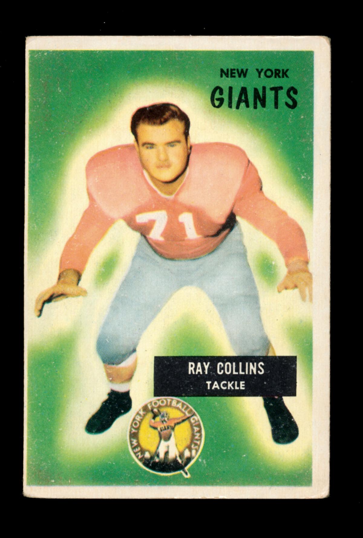 1955 Bowman Football Card #41 Ray Collins New York Giants