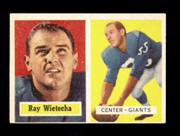 1957 Topps Football Card #122 Ray Wietecha New York Giants