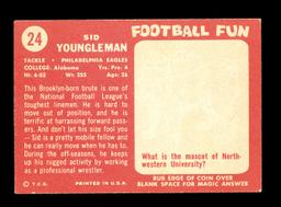 1958 Topps Football Card #24 Sid Youngleman Philadelphia Eagles