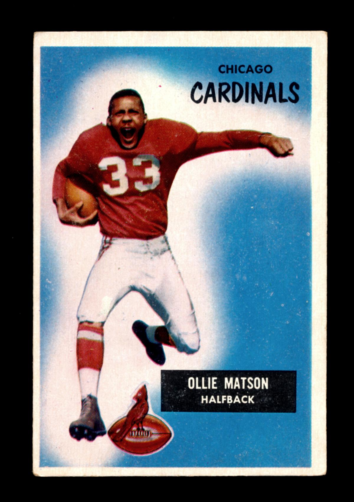 1955 Bowman Football Card #25 Hall of Famer Ollie Matson Chicago Cardinals