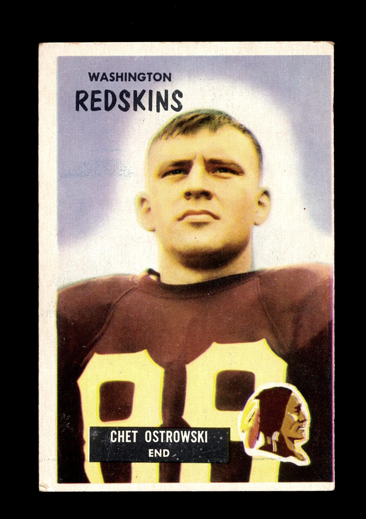 1955 Bowman Football Card #64 Chester Ostrowski Washington Redskins