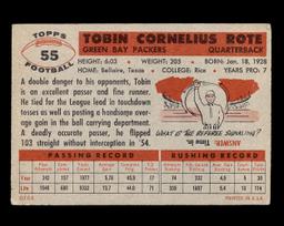 1956 Topps Football Card #55 Tobin Rote Green Bay Packers