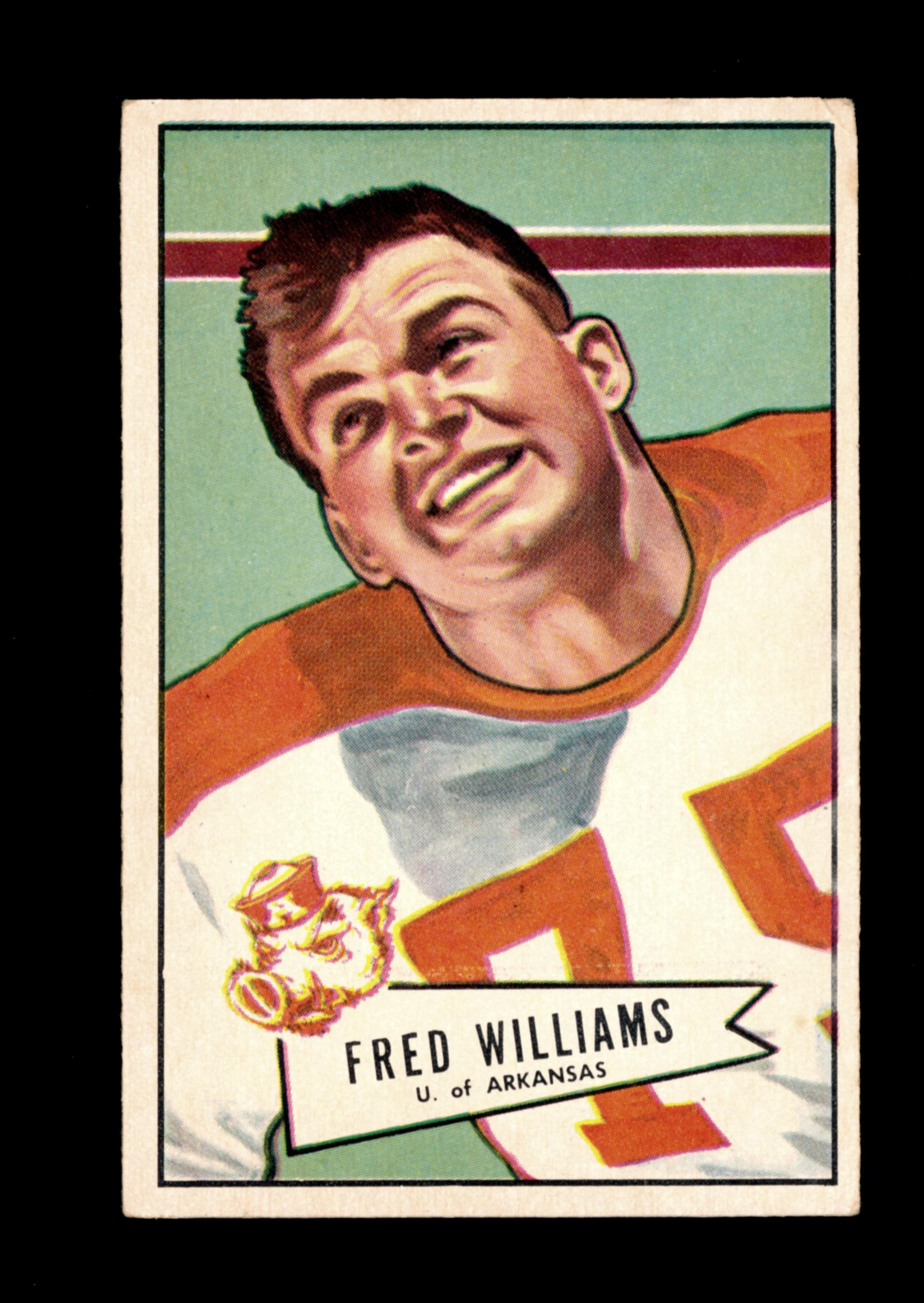 1952 Bowman Large Football Card #121 Fred Williams Chicago Bears