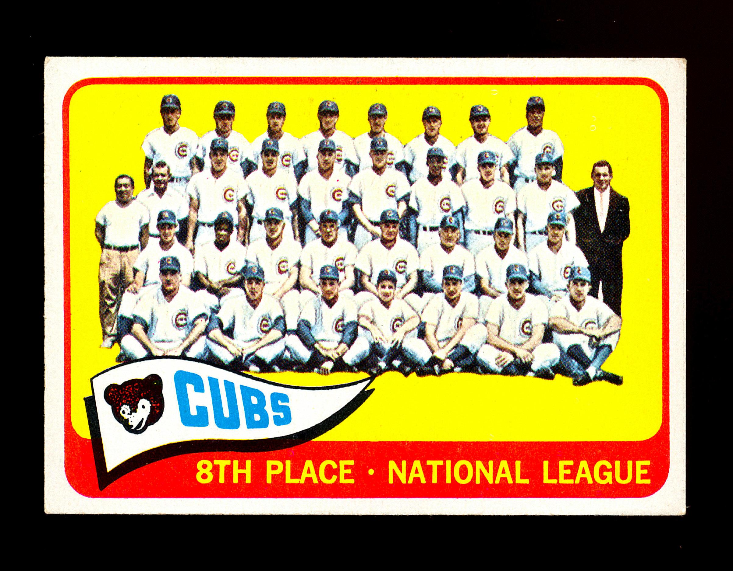 1965 Topps Baseball Card #91 Chicago Cubs Team Card